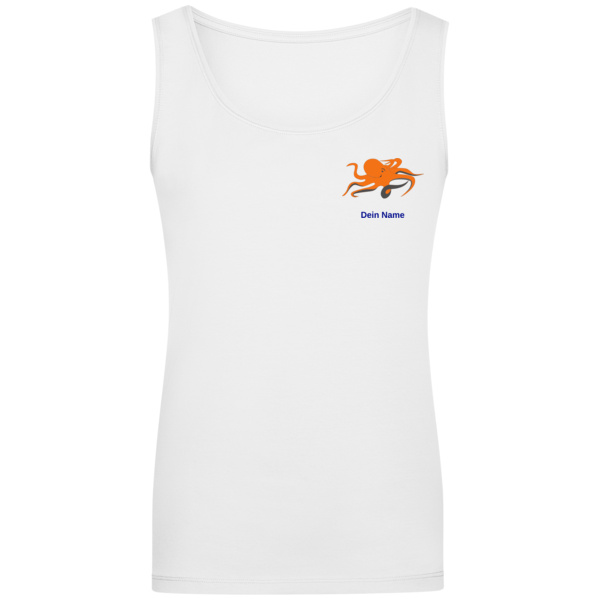 Rückendruck Blau - Ladies' Elastic Top Miniaturansicht