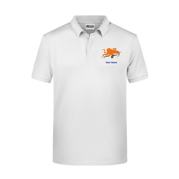 Rückendruck Blau - Men's Basic Polo   OCS Standard Miniaturansicht